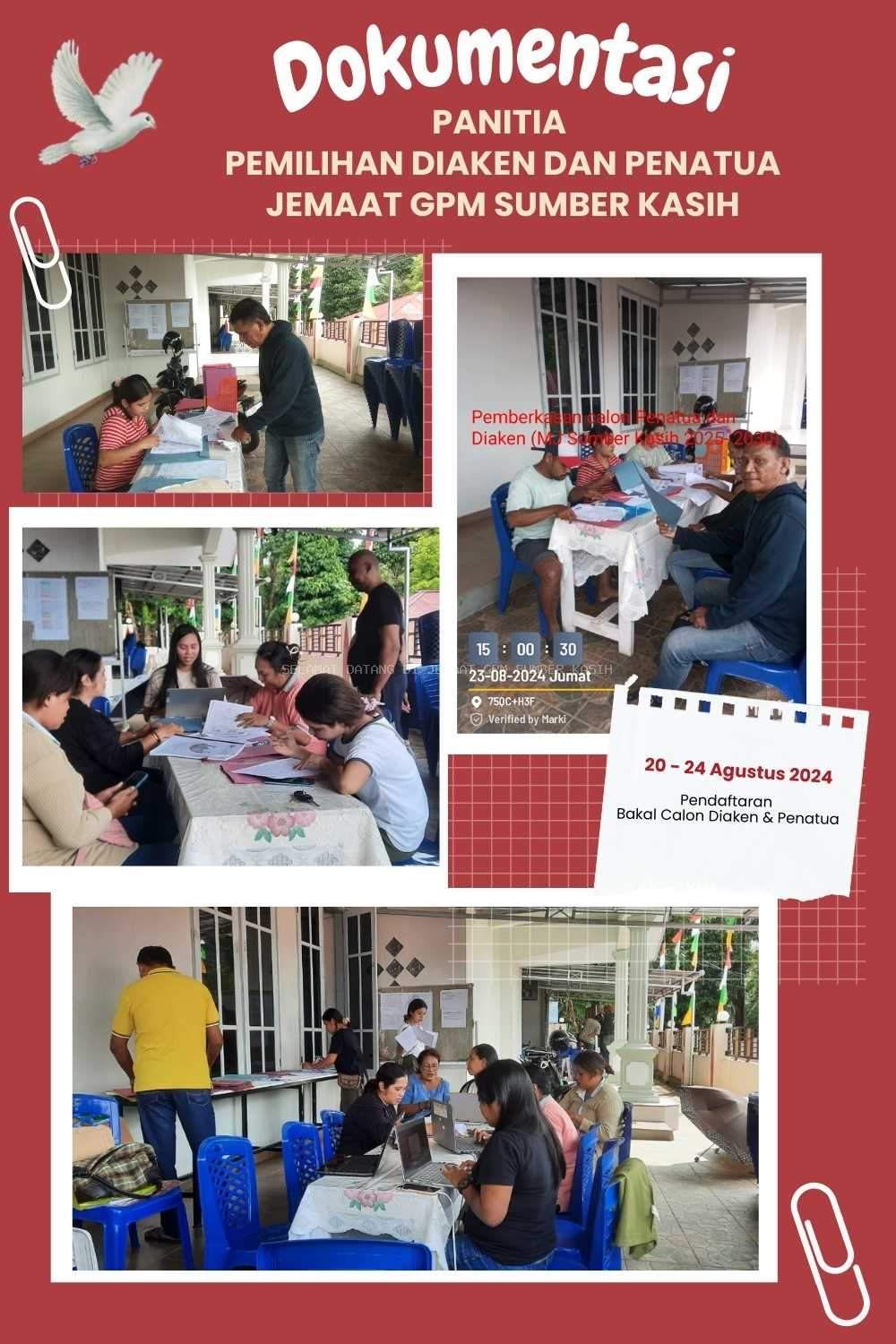 BAKAL CALON DIAKEN DAN PENATUA DAFTAR DIRI PADA PANITIA PEMILIHAN