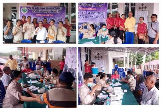 PENGOBATAN MASSAL DAN MEDICAL CHECK UP GRATIS BAGI BAGI WARGA GEREJA SENIOR DAN ORANG SAKIT MENJELANG PERAYAAN HUT KE-89 GPM